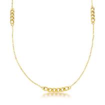 Colar 80cm correntaria intercalada