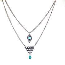 Colar Acessório 021 Duplo Pendente Colar Acessório 021 Duplo Pendente