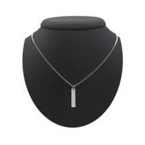 colar aço inox antialérgico não escurece corrente masculino feminino pingente plaquinha placa liso colar aço inox antialérgico não escurece corrente masculino feminino pingente plaquinha placa liso