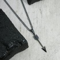 Colar Aço Inox Arrow Grafite