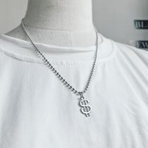 Colar Aço Inox Bolinhas Cifrão Prateado Ostentação