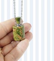 Colar Aço Inox com Difusor de Ametista Frasco Elixir de Proteção e Espiritualidade Colar Aço Inox com Difusor de Ametista Frasco Elixir de Proteção e Espiritualidade