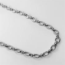 Colar aço inox elos pequenos ovais intercalados Colar aço inox elos pequenos ovais intercalados