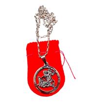 COLAR AÇO INOX grossa 4mm 70CM tijolinho são jorge guerreiro