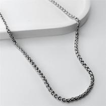 Colar aço inox trançado masculino