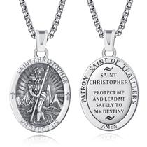 Colar ADMETUS Medalha de São Cristóvão em Prata 30mm Colar ADMETUS Medalha de São Cristóvão em Prata 30mm