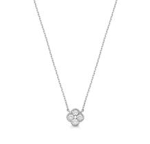 Colar alhambra moissanite 3.2mm 0.6ct joia de prata luxo möverich Colar alhambra moissanite 3.2mm 0.6ct joia de prata luxo möverich