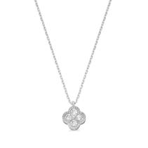 Colar alhambra zirconia joia de prata luxo exclusivo moverich Colar alhambra zirconia joia de prata luxo exclusivo moverich
