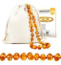 Colar Âmbar Báltico Bebê Dentição Infantil 33 Cm Certificado