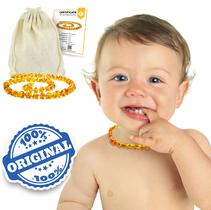Colar Âmbar Bebê Infantil 33 Cm Mel Claro Báltico Colar Âmbar Bebê Infantil 33 Cm Mel Claro Báltico