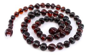 Colar Âmbar Polido Báltico Infantil Importado 33Cm Cereja