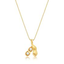 Colar Amendoim com Pérolas Revestido em Ouro Colar Amendoim com Pérolas Revestido em Ouro