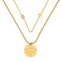 Colar Amor Eterno Cruz Banhado A Ouro 18k Colar Amor Eterno Cruz Banhado A Ouro 18k