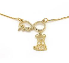 Colar Amor Infinito Pet Dog Cachorro Folheado - Folheados APM