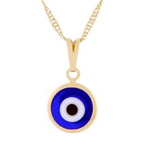 Colar Amuleto com Olho Grego Azul 10mm Proteção Contra Inveja - Sunshine Cristais Colar Amuleto com Olho Grego Azul 10mm Proteção Contra Inveja - Sunshine Cristais