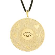 Colar Amuleto Mandala Boas Vibrações 34mm Sorte Amor Proteção - Sunshine Cristais