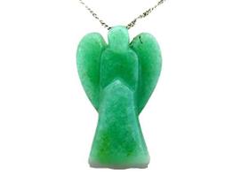 Colar Anjo Pedra Aventurina Verde Montagem Pino Prata 950 Colar Anjo Pedra Aventurina Verde Montagem Pino Prata 950