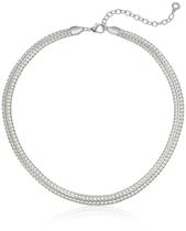 Colar Anne Klein Classics Silvertone Chain 17 cm L para mulheres