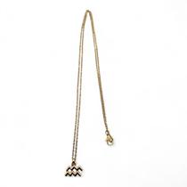 Colar Aquário Signo do Zodíaco Pingente Dourado 30 cm