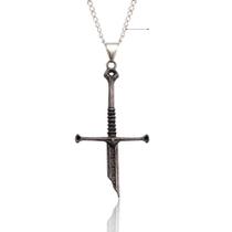 Colar Aragorn Narsil - Espada Quebrada - Cosplay Vintage Punk