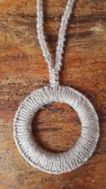 Colar argola macramê
