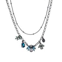 Colar Armem Rr Bijoux Duplo Cristal ul Grafite Colar Armem Rr Bijoux Duplo Cristal ul Grafite