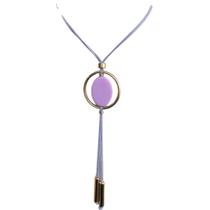 Colar Armém Rr Bijoux Resina Círculo Dourado