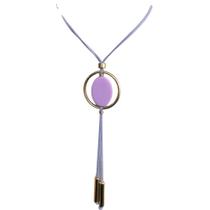 Colar Armém Rr Bijoux Resina Círculo Dourado