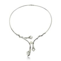 Colar Aro com Pérolas em Prata 925 Festa Colar Aro com Pérolas em Prata 925 Festa