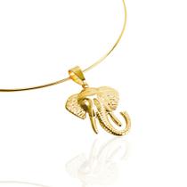 Colar aro elefante banhado a ouro 18k