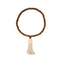 COLAR ARO MADEIRA CONCHA TASSEL MARRON (50x30cm) - Thay Thay