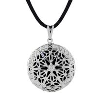 Colar Aromatizador Pessoal 32mm Prateado -Sunshine Cristais