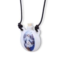 Colar Aromatizador Pessoal ou Porta Água Benta Anjo Guarda azul