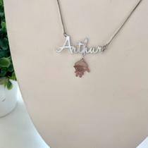 Colar Arthur Nome Personalizada Pronta Entrega Semijoias Colar Arthur Nome Personalizada Pronta Entrega Semijoias