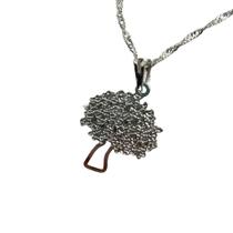 Colar Árvore da Vida 18mm - Pingente de Latão Banhado em Ródio ou Ouro