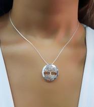 Colar Árvore da Vida 2.4 cm Banhado a Prata