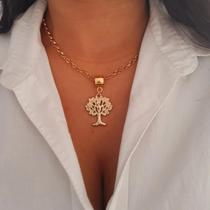 Colar árvore da vida Banhado a ouro 18k Colar árvore da vida Banhado a ouro 18k