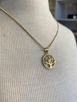 Colar árvore da vida circulo cristal (ouro) Colar árvore da vida circulo cristal (ouro)