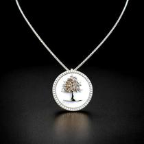 Colar Árvore da Vida com Microzircônias Dourado ou Prata Elegante Sofisticado Proteção Delicado Colar Árvore da Vida com Microzircônias Dourado ou Prata Elegante Sofisticado Proteção Delicado