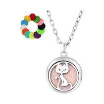 Colar Árvore Da Vida De Aromaterapia Com Difusor De Óleo Essencial E Pingente De Aço Inoxidável Colar Árvore Da Vida De Aromaterapia Com Difusor De Óleo Essencial E Pingente De Aço Inoxidável