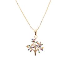 Colar Arvore da Vida Semi Joias Banhado Ouro 18k Presente Mae Esposa Aniversario