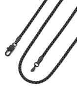 Colar Bandmax Black Box Chain em aço inoxidável 2mm 56cm Colar Bandmax Black Box Chain em aço inoxidável 2mm 56cm