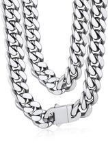 Colar Bandmax Chunky Big Chain em aço inoxidável de 12 mm de largura