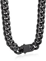 Colar Bandmax Chunky Chain Choker 12 mm em aço inoxidável preto
