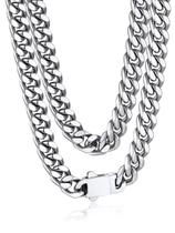 Colar Bandmax em aço inoxidável Long Cuban Link 76cm masculino
