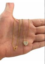 Colar Banhado a Ouro 10 Milésimos - Cordão 50cm - Dourado