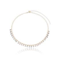 Colar Banhado a Ouro 18k 38 cm Choker Zircônias