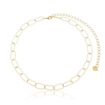 Colar Banhado A Ouro Elos Lixados