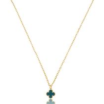 Colar Banhado A Ouro Resinado Verde 1 Flor Vc Colar Banhado A Ouro Resinado Verde 1 Flor Vc