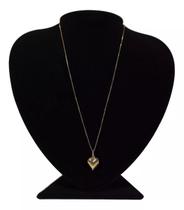 Colar Banhado em Ouro 18k Elo Veneziano 50cm Coração